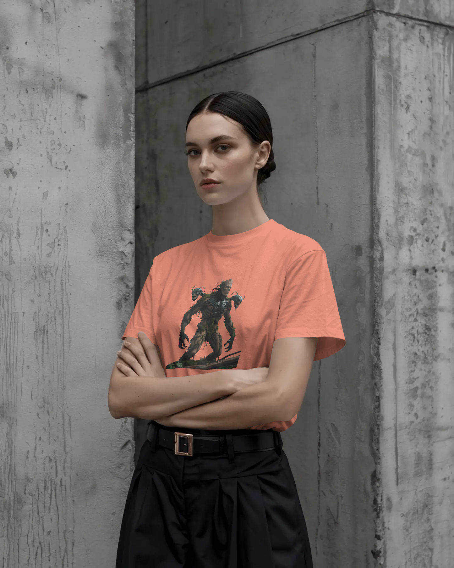 Earth & Thread | Cyber Creature 100% Cotton Regular Fit T-Shirt - Premium 180 GSM Sci-Fi Graphic Tee