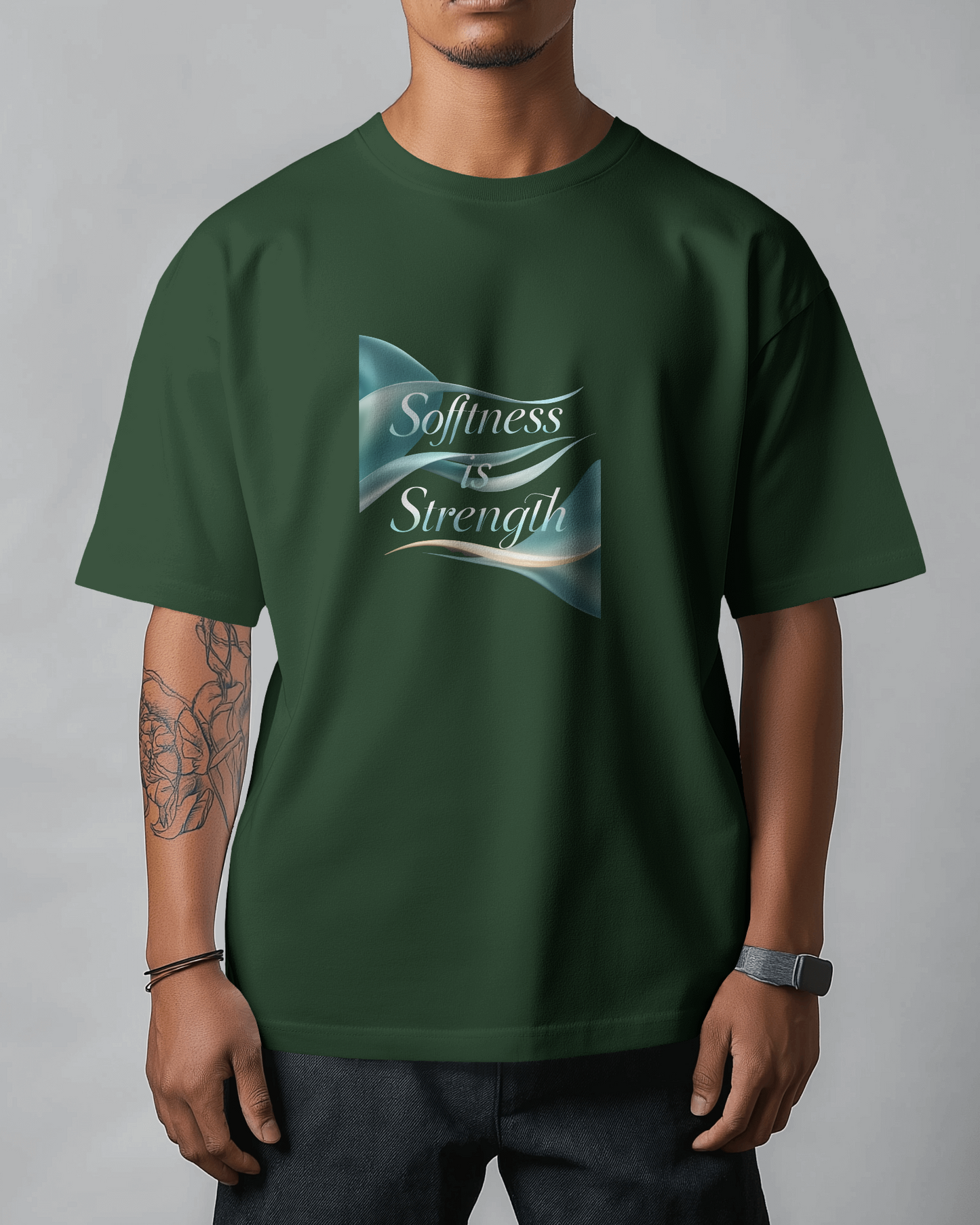Earth & Thread | Softness Is Strength 100% Cotton Regular Fit T-Shirt - Premium 180 GSM Empowering Tee