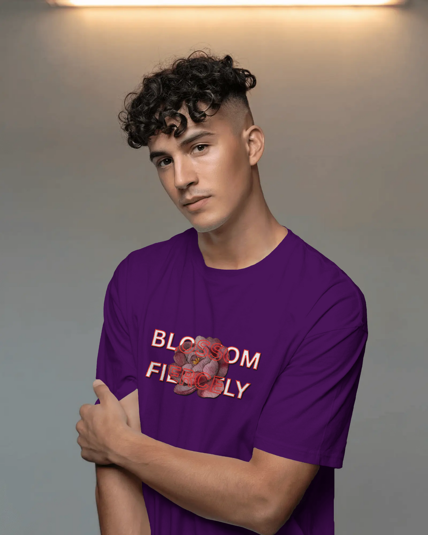 Earth & Thread | Blossom Fiercely 100% Cotton Regular Fit T-Shirt - Premium 180 GSM Empowering Floral Graphic Tee