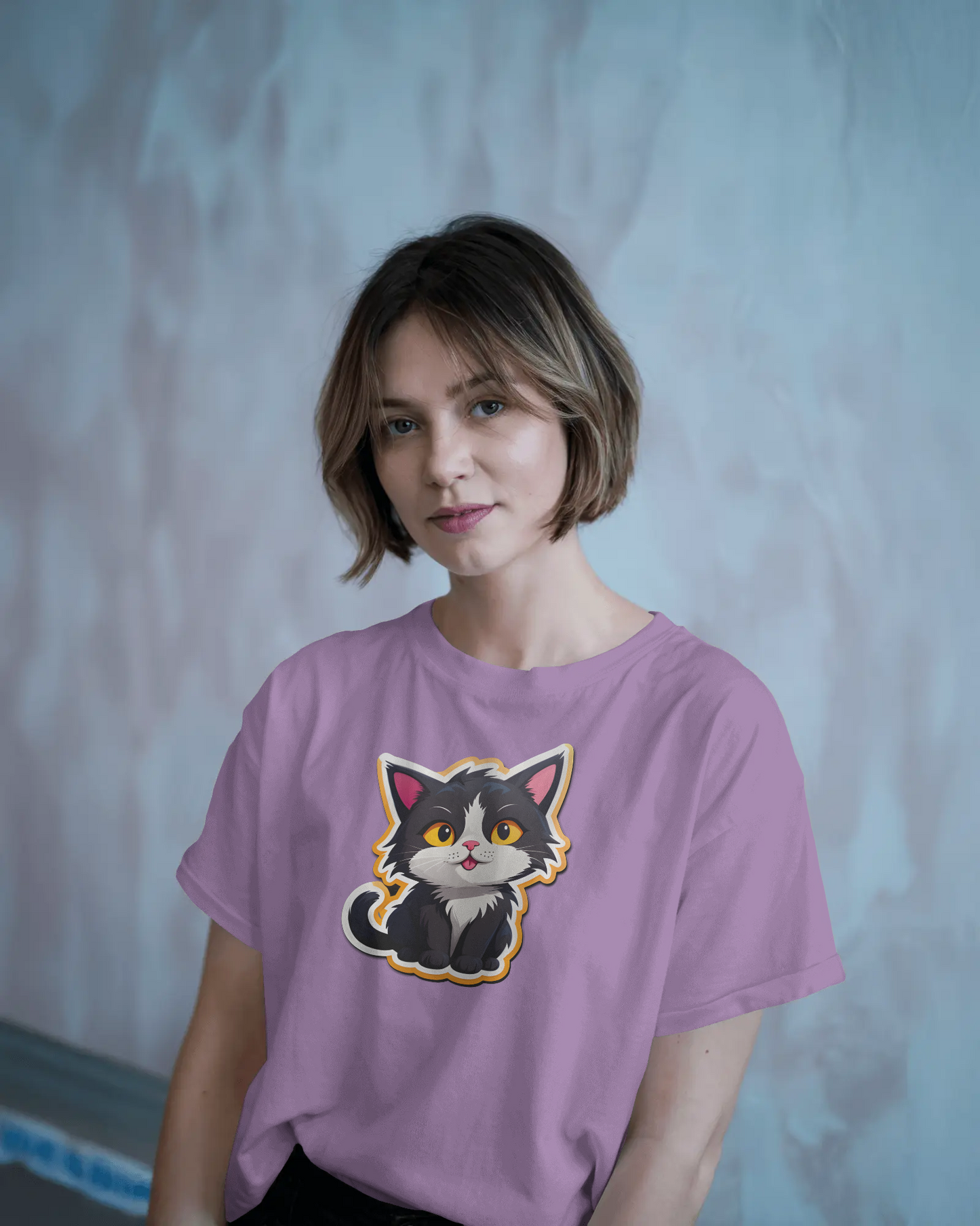 Earth & Thread | Cuddly Kitten 100% Cotton Regular Fit T-Shirt - Premium 180 GSM Adorable Pet Graphic Tee