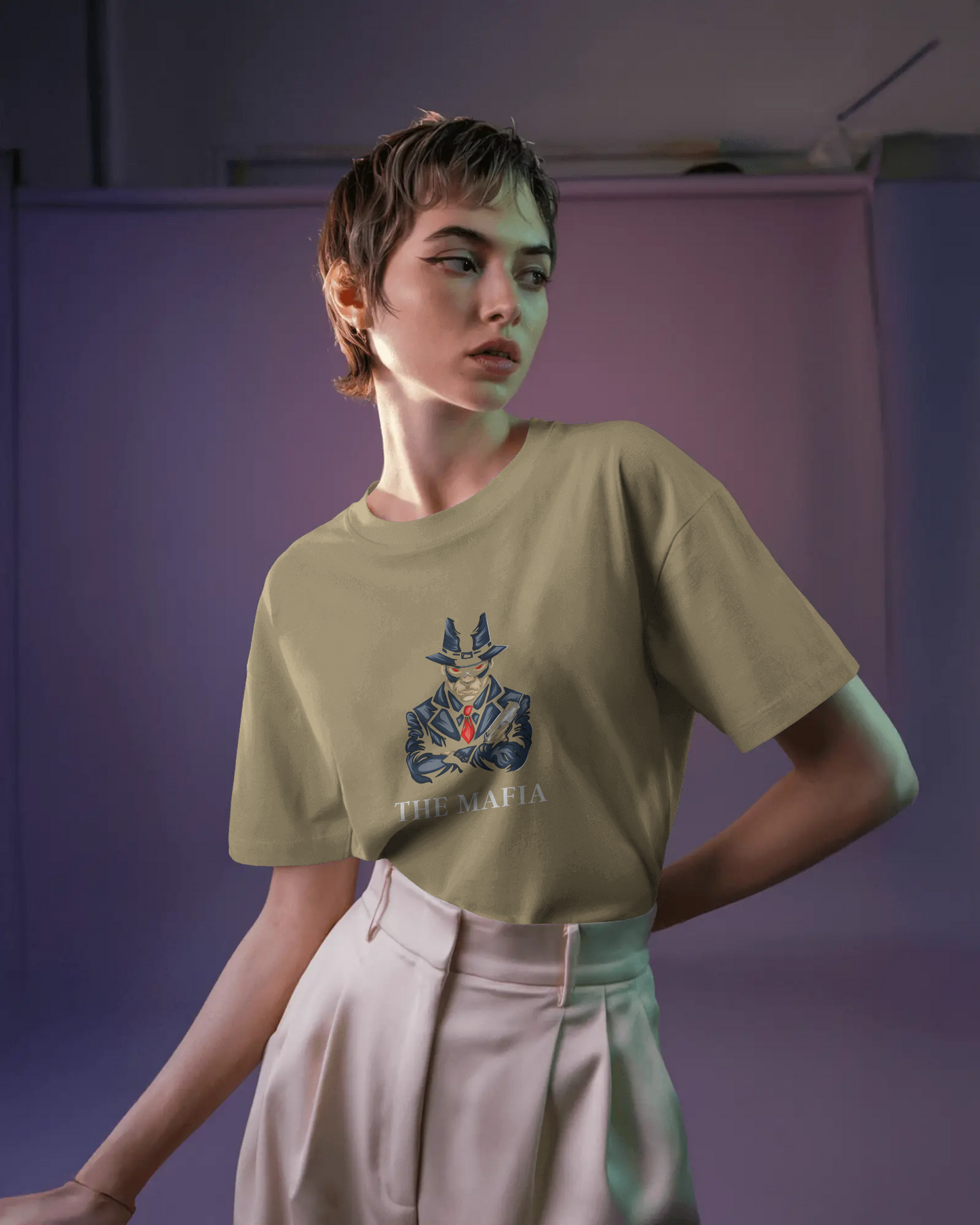 Earth & Thread | The Mafia 100% Cotton Regular Fit T-Shirt - Premium 180 GSM Gangster Persona Graphic Tee