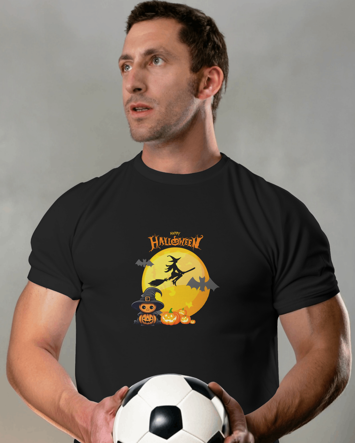 Hauntingly Smooth Comfort – Flying Witch Halloween Tee