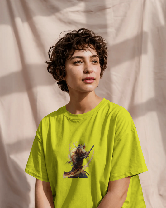 Premium Cotton T-Shirt – Fiery Warrior Edition