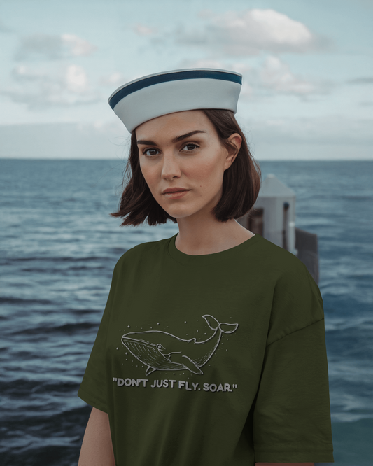 🐋 Oversized French Terry – Soar Beyond Tee ✨