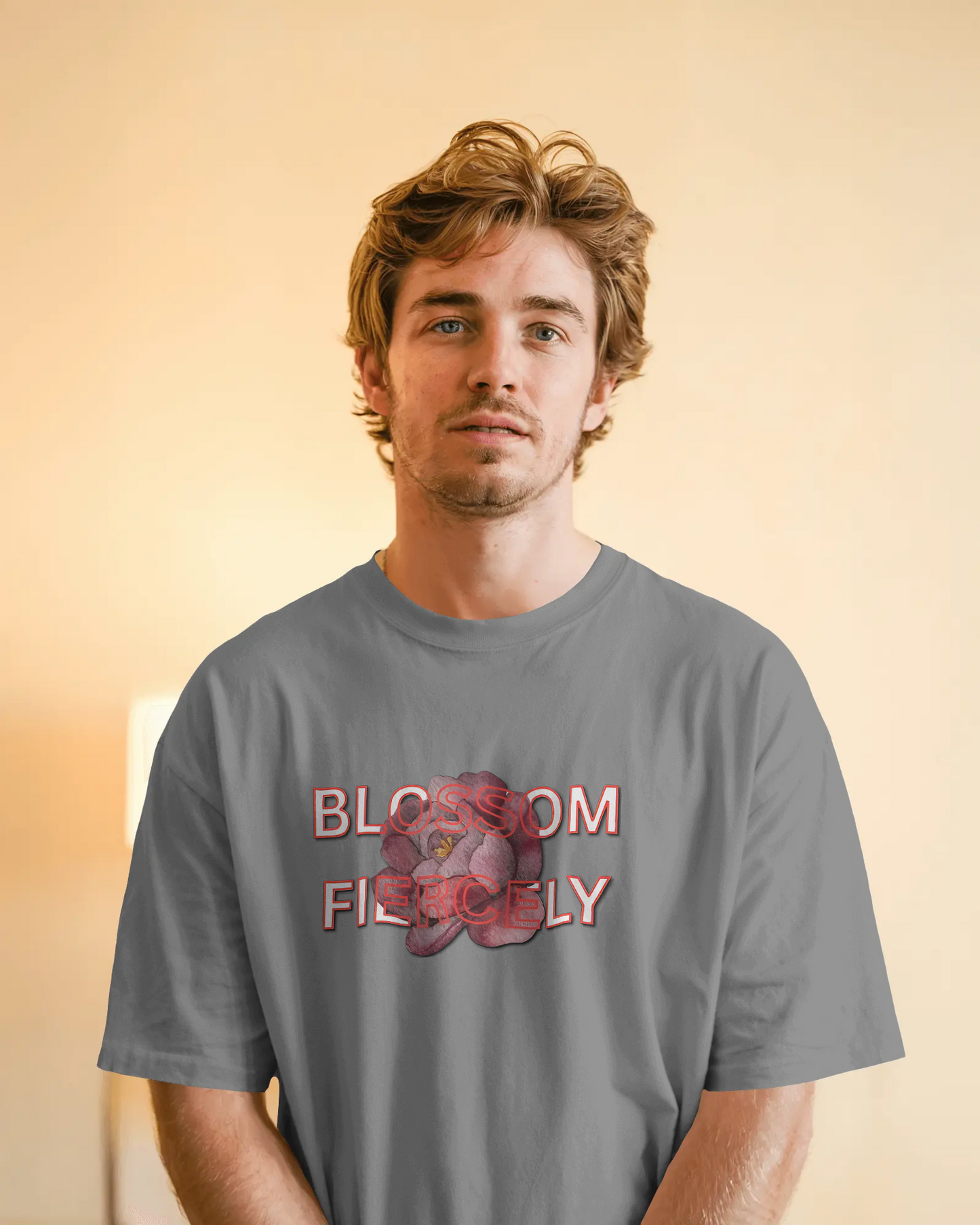 Earth & Thread | Blossom Fiercely 100% Cotton Regular Fit T-Shirt - Premium 180 GSM Empowering Floral Graphic Tee