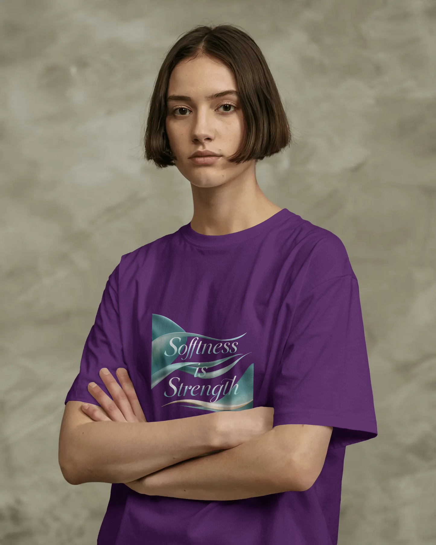Earth & Thread | Softness Is Strength 100% Cotton Regular Fit T-Shirt - Premium 180 GSM Empowering Tee