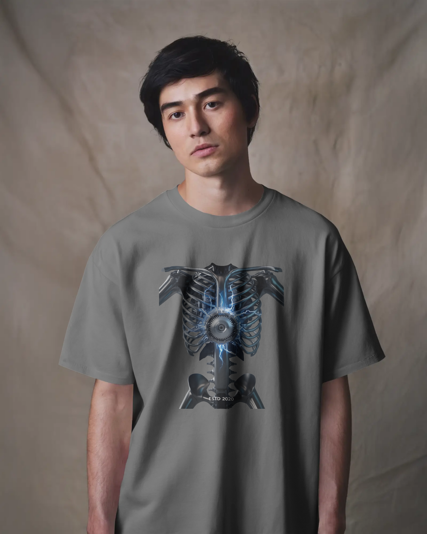 Earth & Thread | Core Energy Ribcage 100% Cotton Regular Fit T-Shirt - Premium 180 GSM Anatomical Graphic