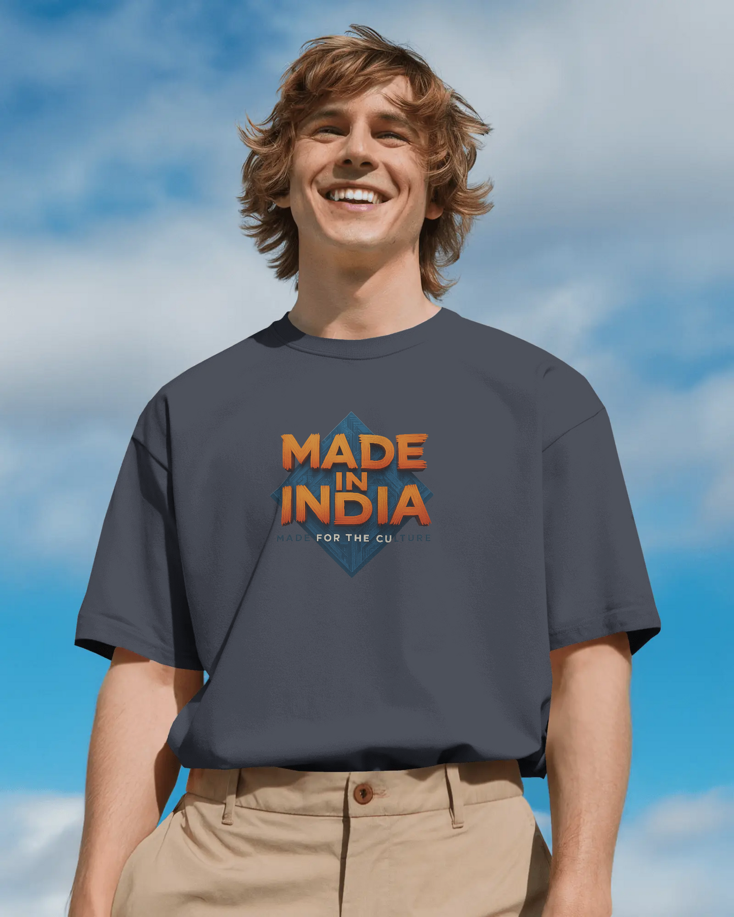 Earth & Thread | MADE IN INDIA 100% Cotton Regular Fit T-Shirt - Premium 180 GSM Patriotic Cultural Tee