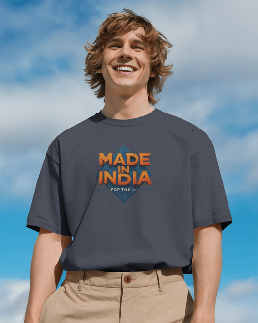 Earth & Thread | MADE IN INDIA 100% Cotton Regular Fit T-Shirt - Premium 180 GSM Patriotic Cultural Tee