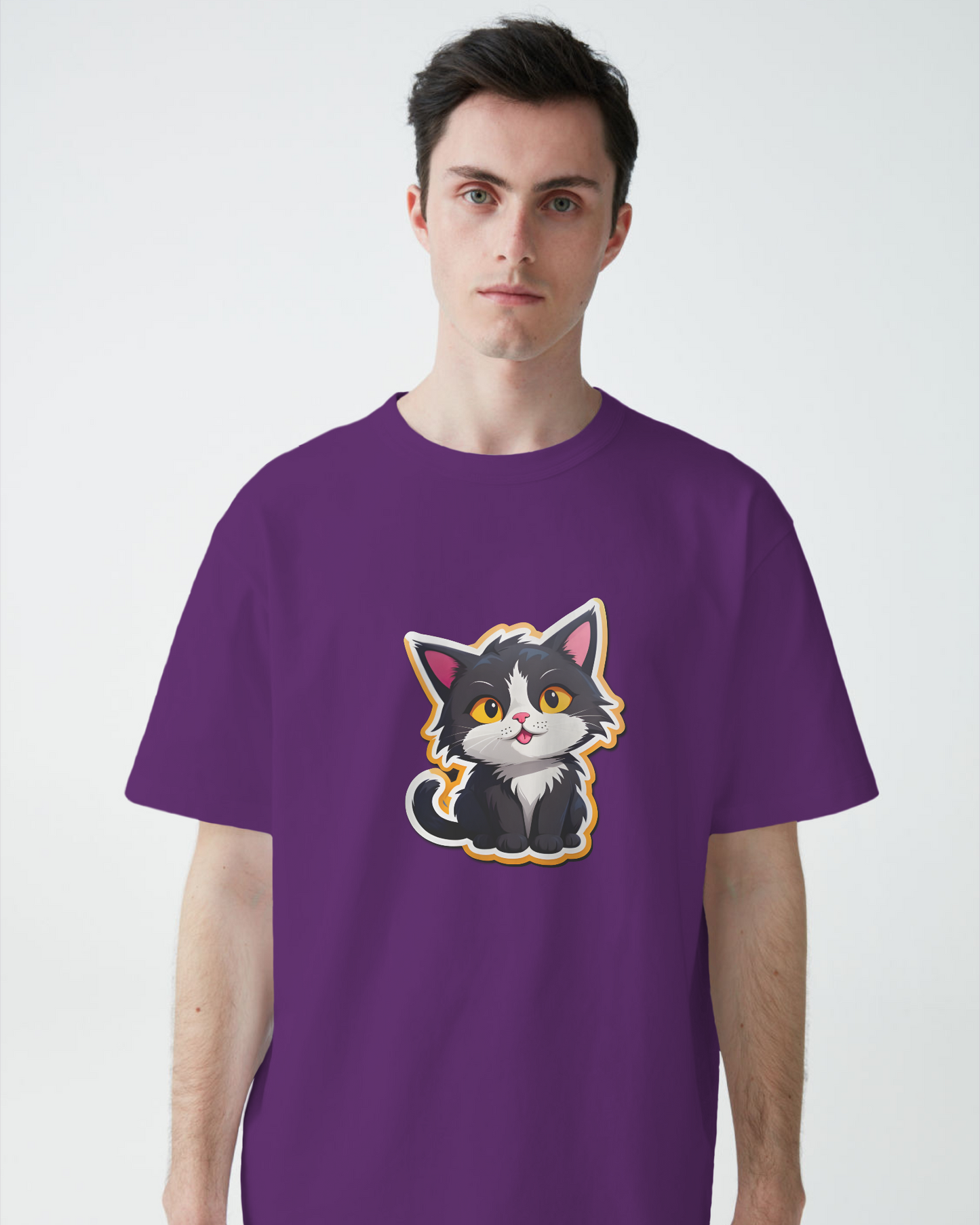 Earth & Thread | Cuddly Kitten 100% Cotton Regular Fit T-Shirt - Premium 180 GSM Adorable Pet Graphic Tee