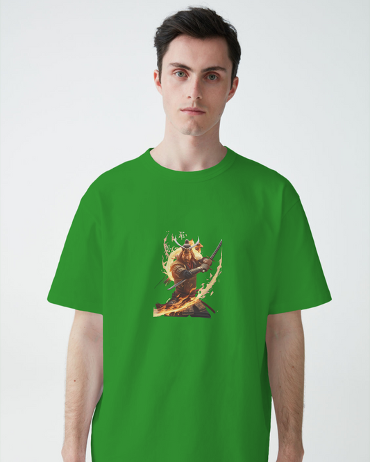 Premium Cotton T-Shirt – Fiery Warrior Edition