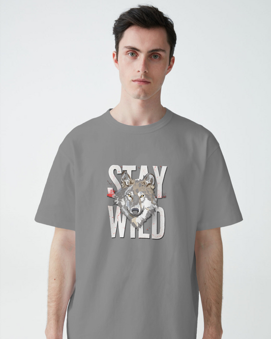 Stay Wild Wolf Tee – Smooth Comfort & Fearless Style