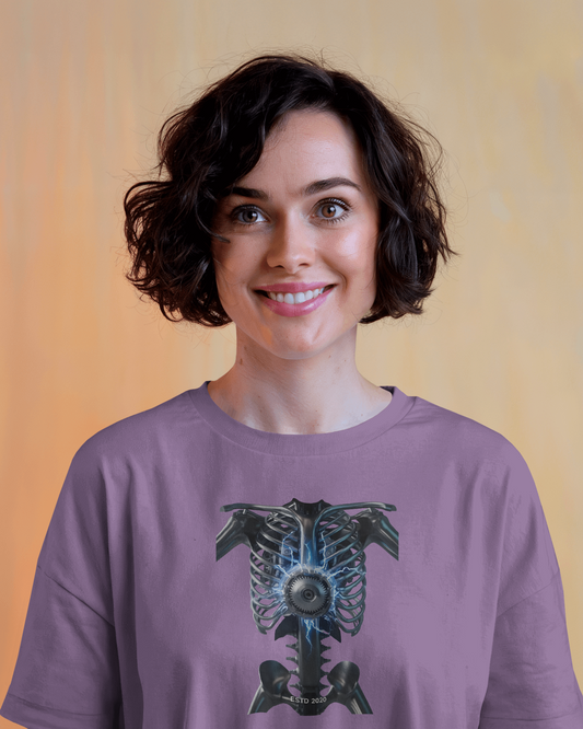 Earth & Thread | Core Energy Ribcage 100% Cotton Regular Fit T-Shirt - Premium 180 GSM Anatomical Graphic