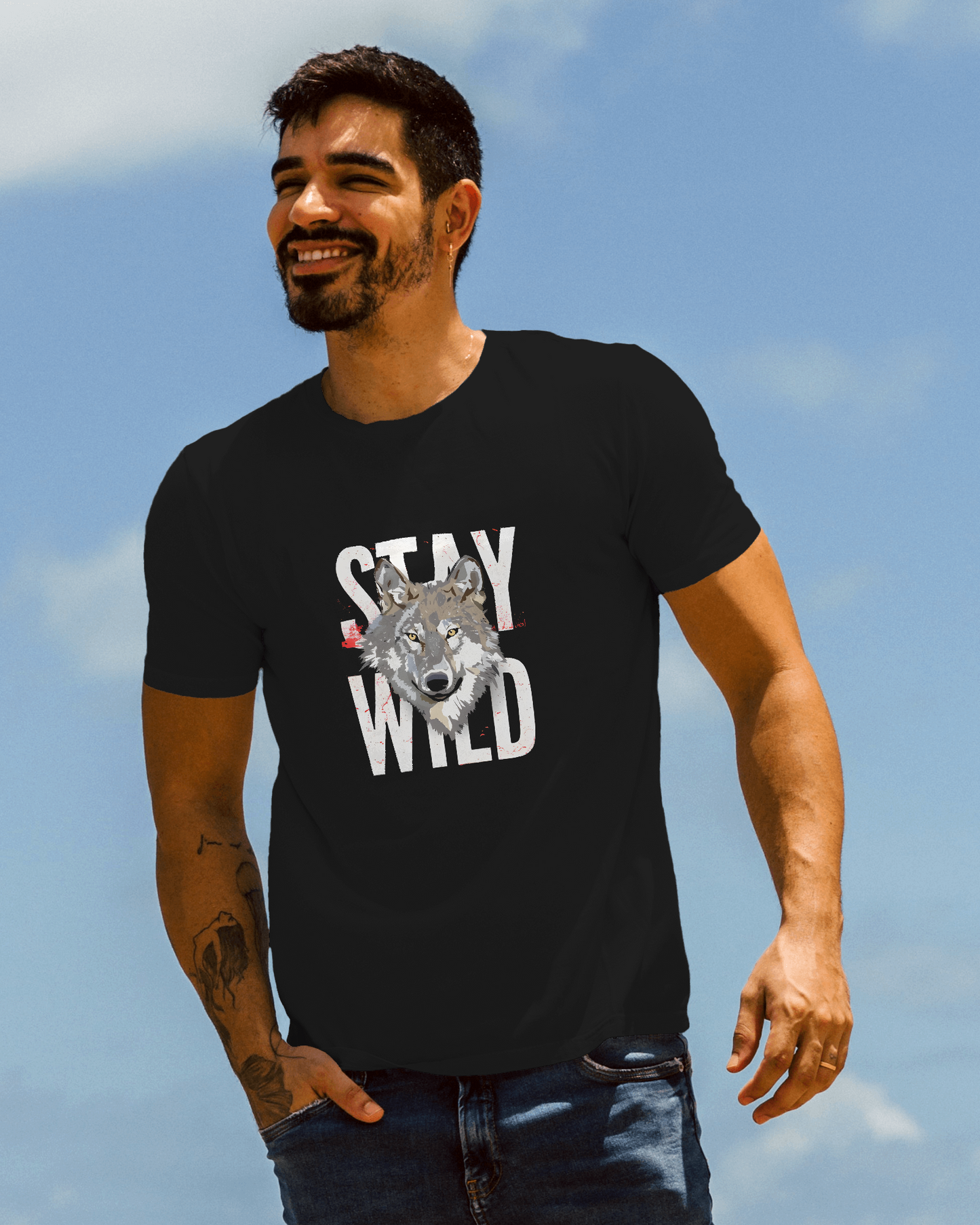 Stay Wild Wolf Tee – Smooth Comfort & Fearless Style