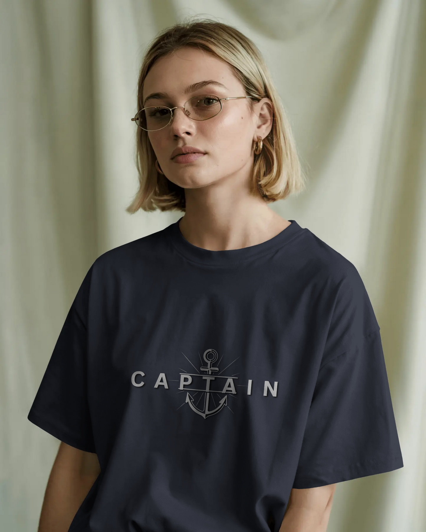 Earth & Thread | Captain 100% Cotton Regular Fit T-Shirt - Premium 180 GSM Nautical Leadership Graphic Tee