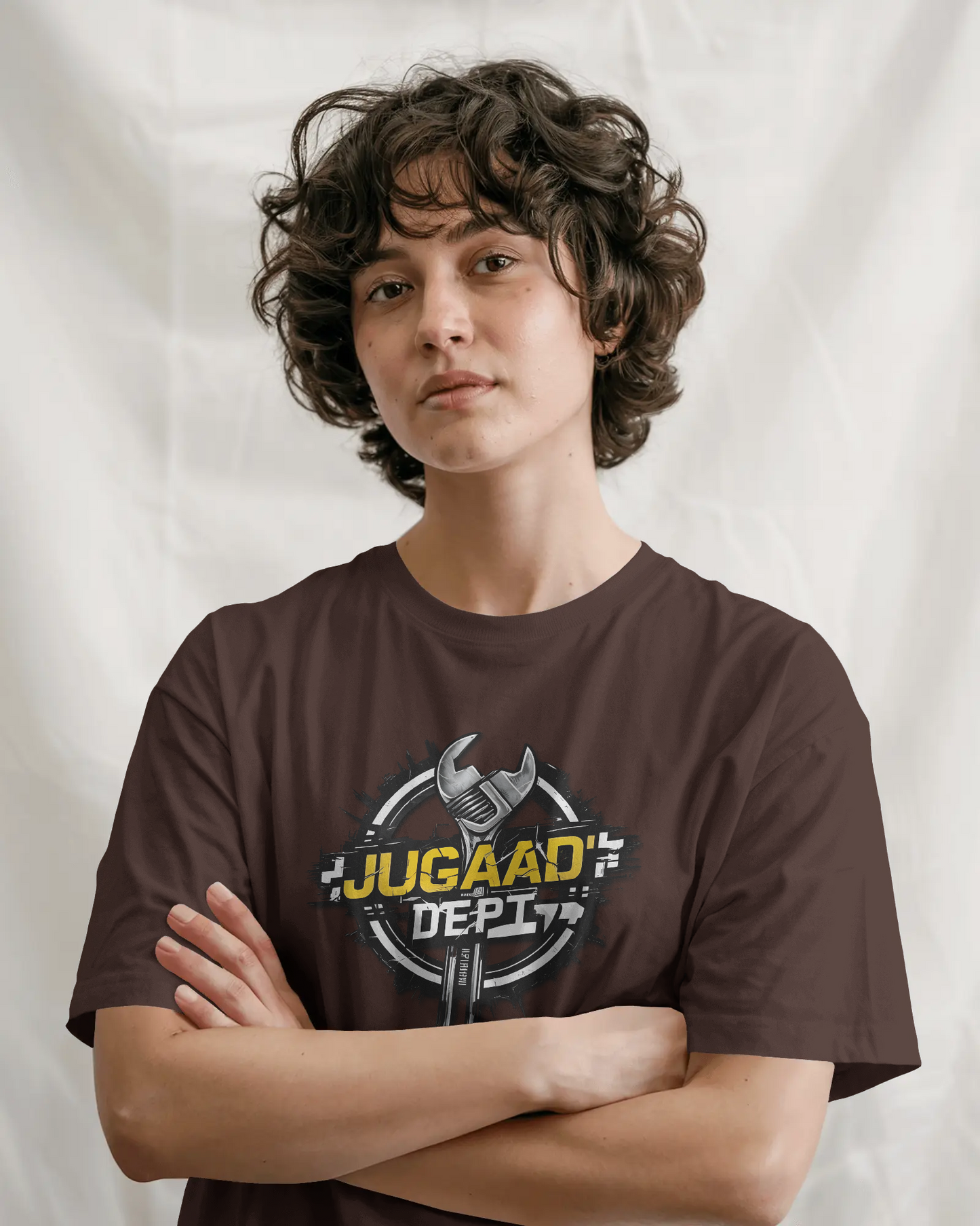 Earth & Thread | JUGAAD DEPT 100% Cotton Regular Fit T-Shirt - Premium 180 GSM Innovative Mechanic Graphic