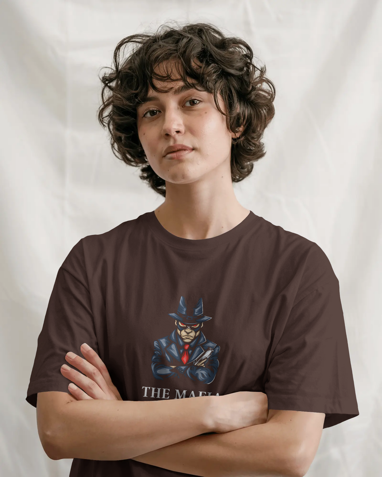 Earth & Thread | The Mafia 100% Cotton Regular Fit T-Shirt - Premium 180 GSM Gangster Persona Graphic Tee