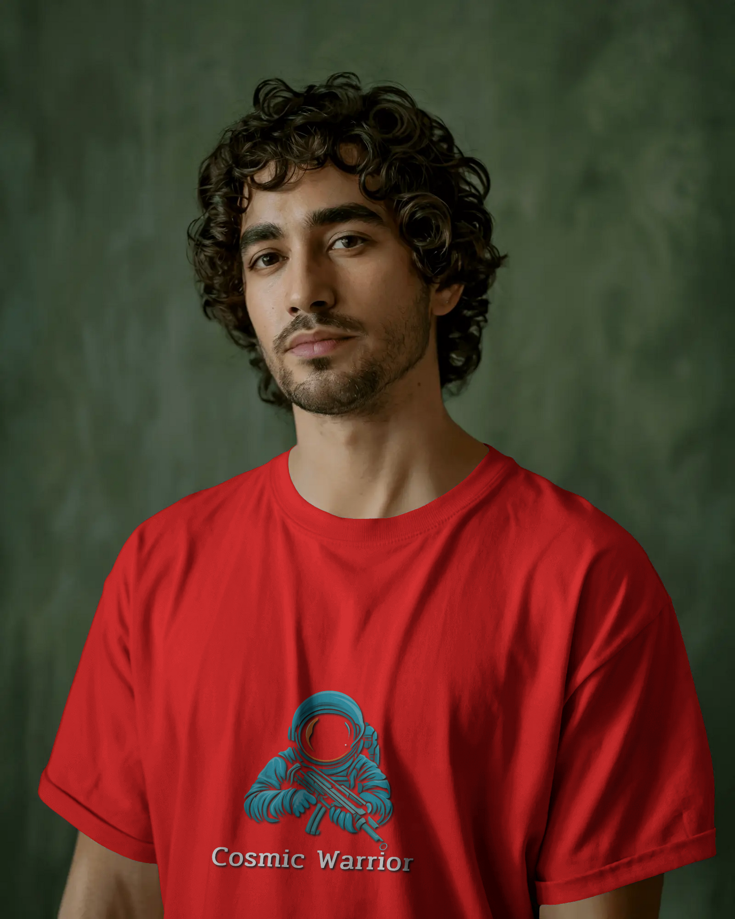 Earth & Thread | Cosmic Warrior 100% Cotton Regular Fit T-Shirt - Premium 180 GSM Space Adventure Graphic Tee
