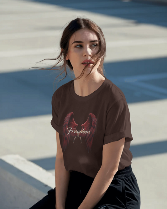 Premium Cotton T-Shirt – Wings of Freedom Edition