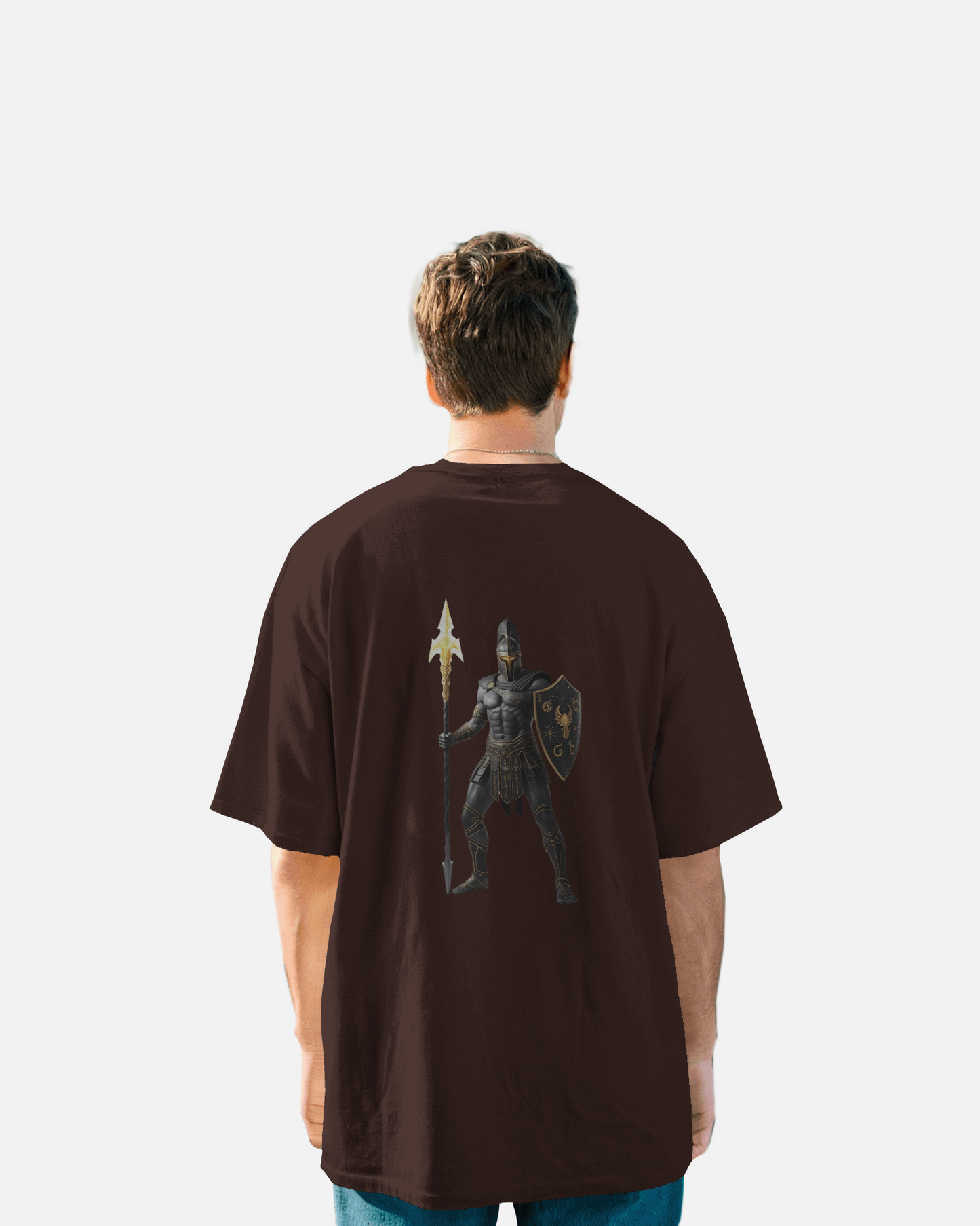 Fearless Strength in Oversized Comfort – Winged Knight Tee