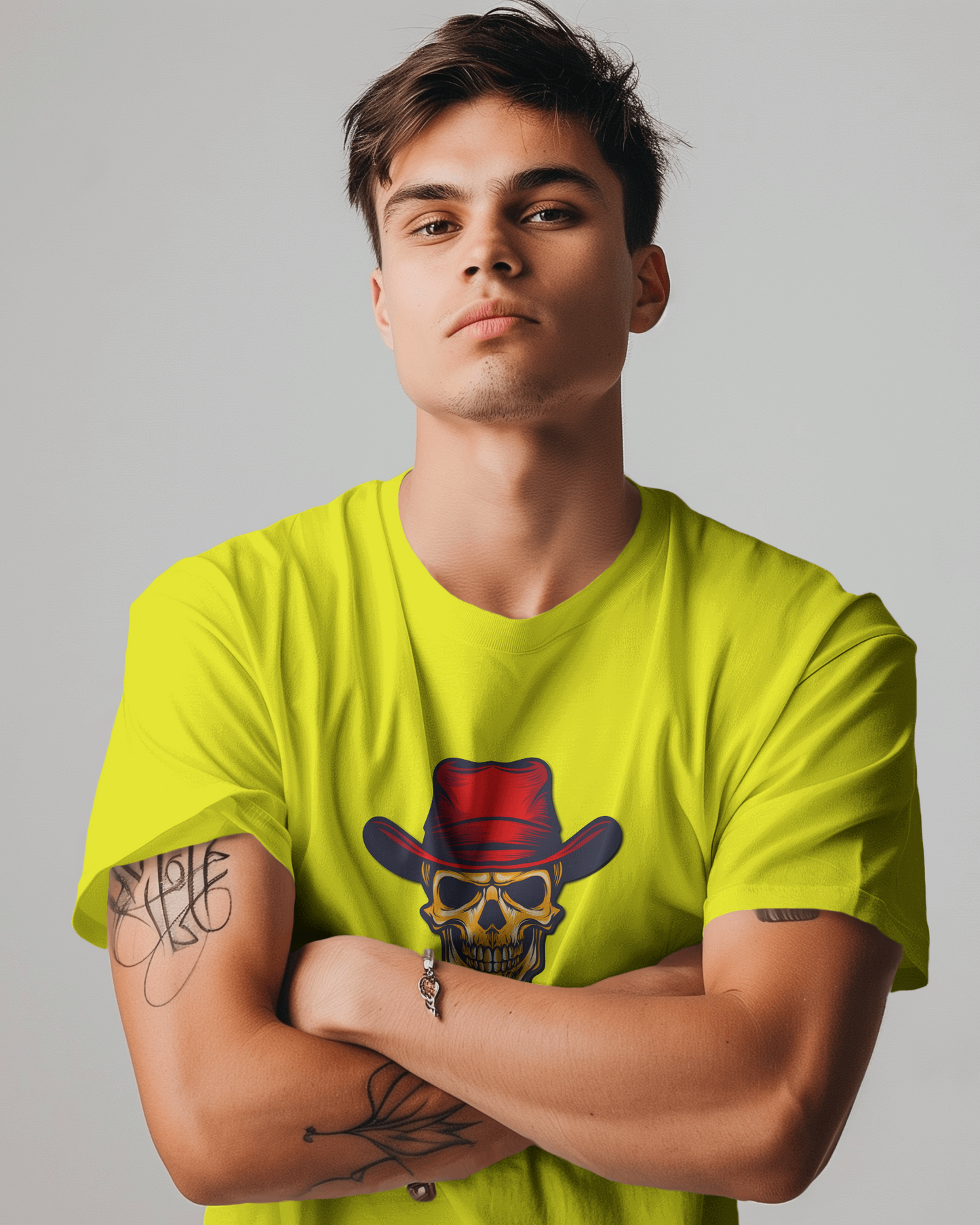 Earth & Thread | Skull Rider 100% Cotton Regular Fit T-Shirt - Premium 180 GSM Edgy Western Graphic Tee