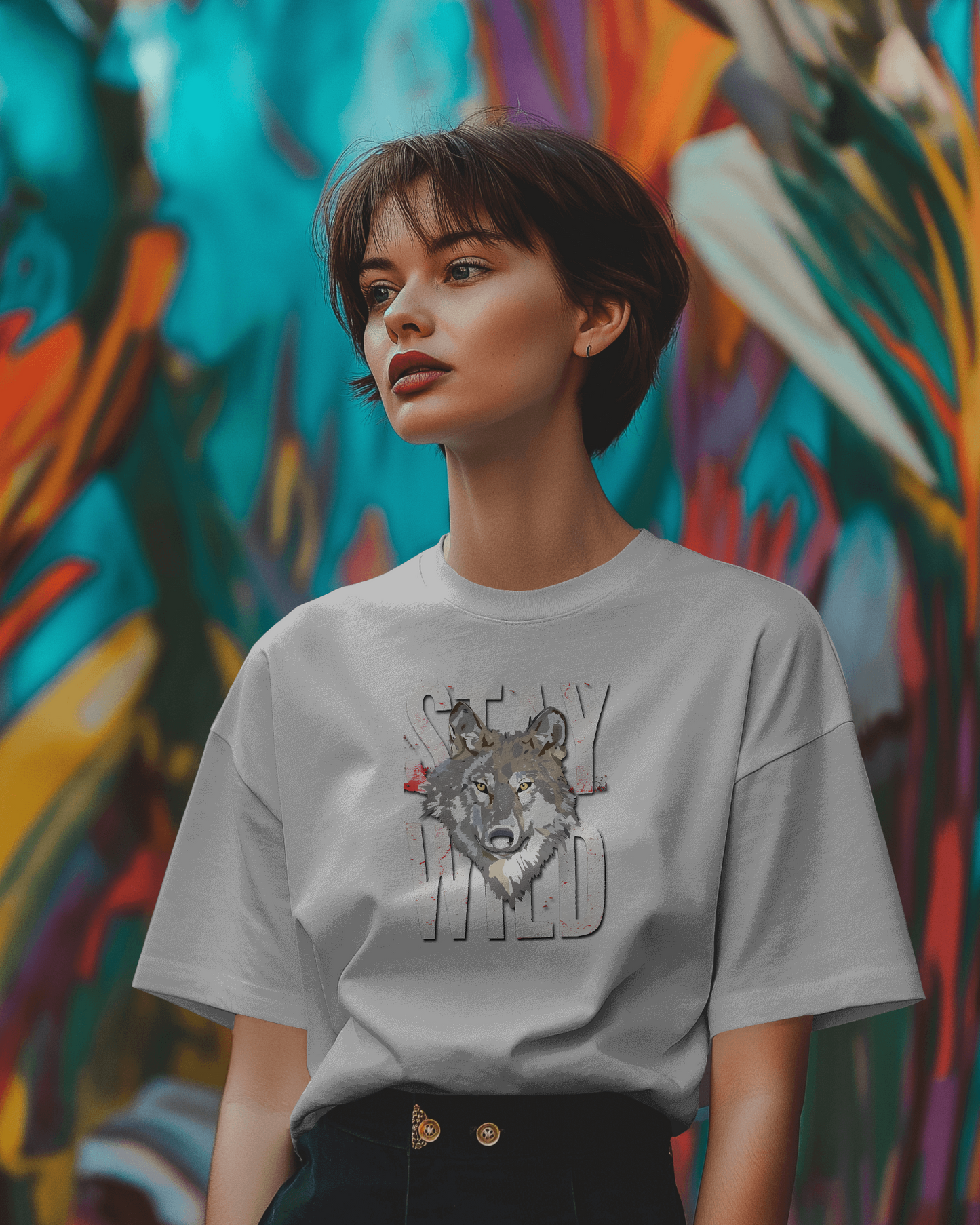 Stay Wild Wolf Tee – Smooth Comfort & Fearless Style