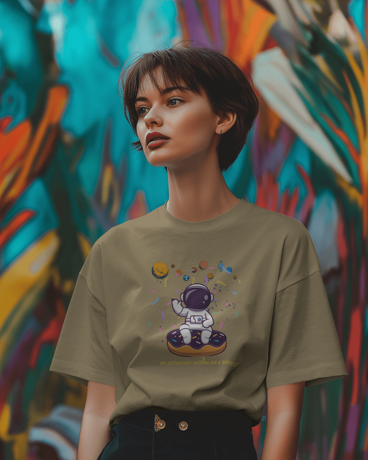 Explore the Unknown in Oversized Comfort – Astronaut Tee