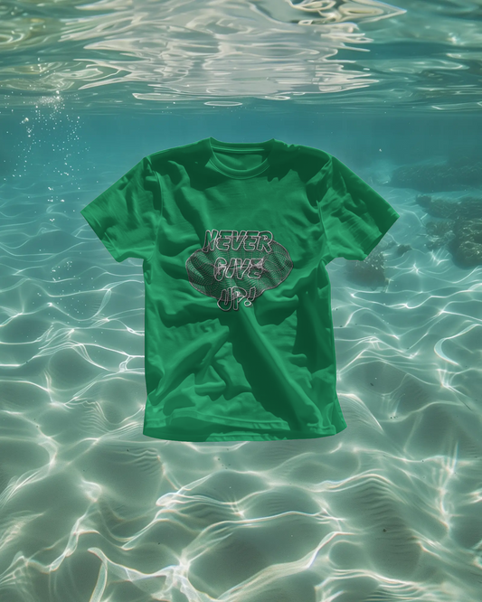 💪 Stay Motivated in Oversized Comfort – Never Give Up Tee