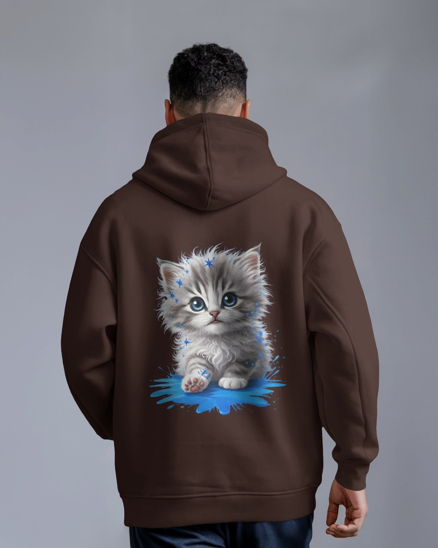 Oversized Hoodie – Black Eagle Lightning Edition