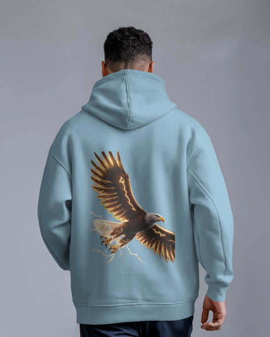Oversized Hoodie – Black Eagle Lightning Edition