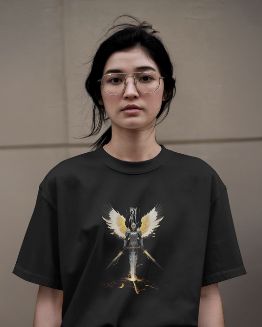 Premium Cotton T-Shirt – Guardian Warrior Edition