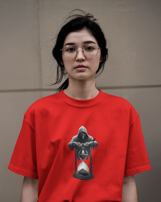Earth & Thread | Reaper Hourglass 100% Cotton Regular Fit T-Shirt - Premium 180 GSM Dark Academia Graphic