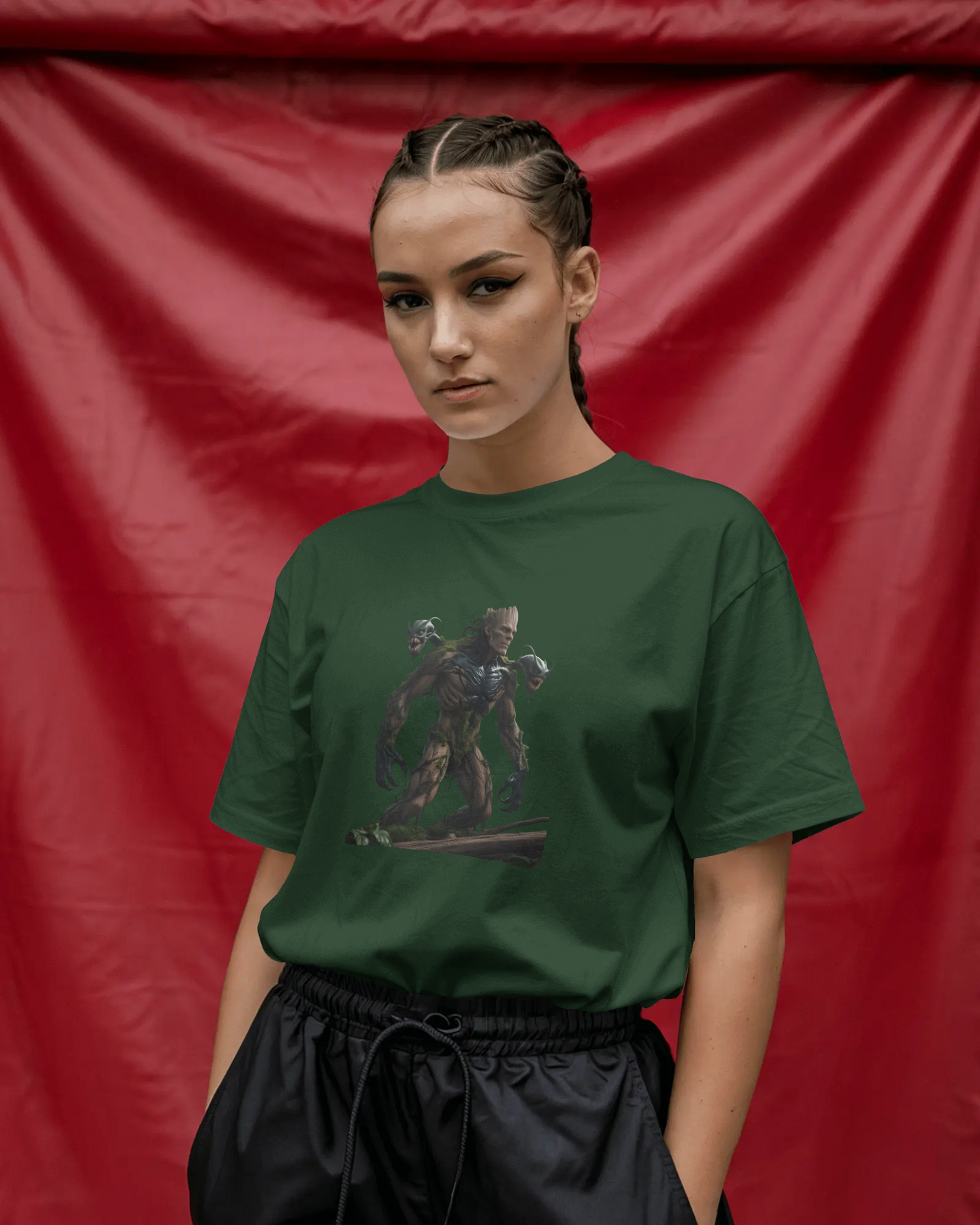 Earth & Thread | Cyber Creature 100% Cotton Regular Fit T-Shirt - Premium 180 GSM Sci-Fi Graphic Tee
