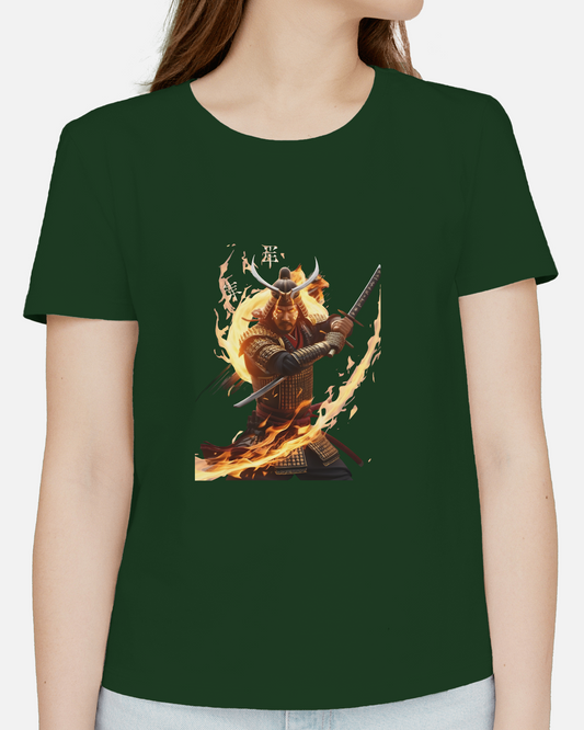 Premium Cotton T-Shirt – Fiery Warrior Edition
