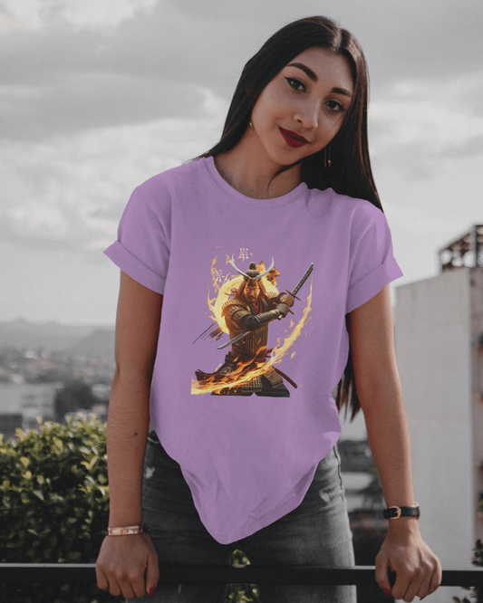 Premium Cotton T-Shirt – Fiery Warrior Edition