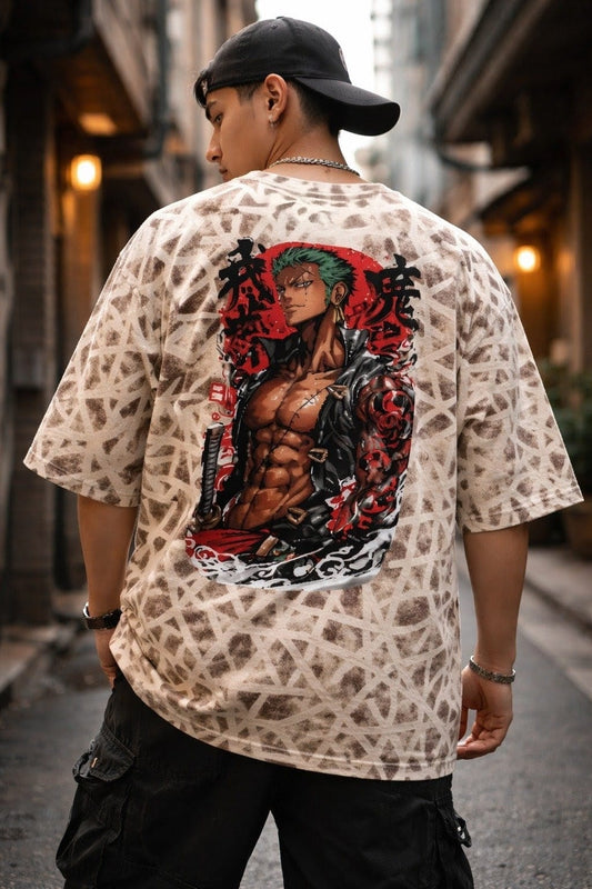 RONIN RAGE Oversized Acid Wash Tee – 240 GSM Premium French Terry | Limited Streetwear Drop