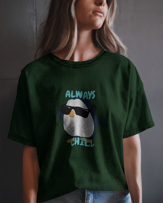 Chill in Ultra-Smooth Comfort – Premium Cotton Penguin Tee