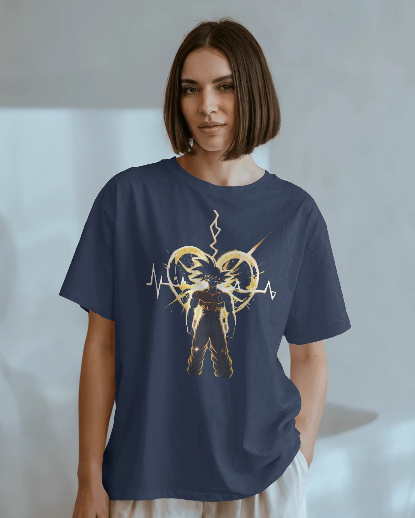 Earth & Thread | Unleashed Power 100% Cotton Oversized Tee - Premium French Terry & Bold Design