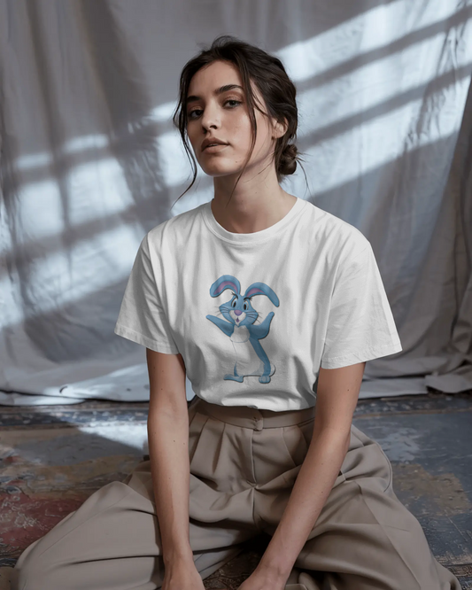 Bounce Into Comfort – Energetic Bunny Tee
