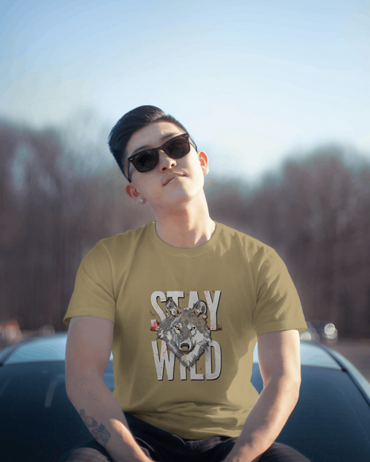 Stay Wild Wolf Tee – Smooth Comfort & Fearless Style