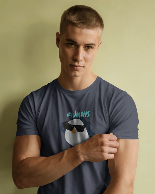 Chill in Ultra-Smooth Comfort – Premium Cotton Penguin Tee