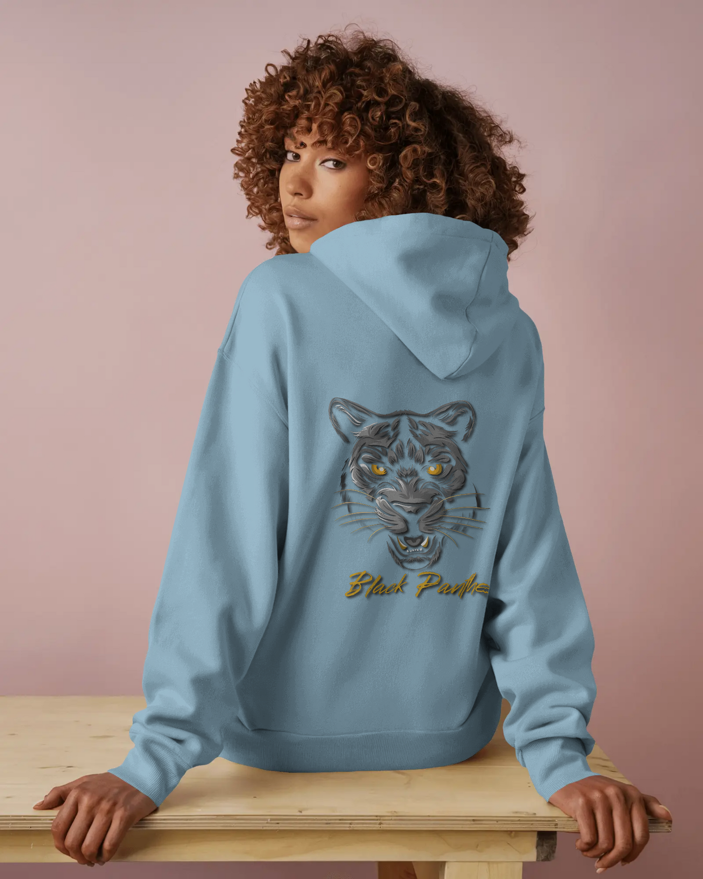 Fierce Comfort in Oversized Style – Black Panther Hoodie