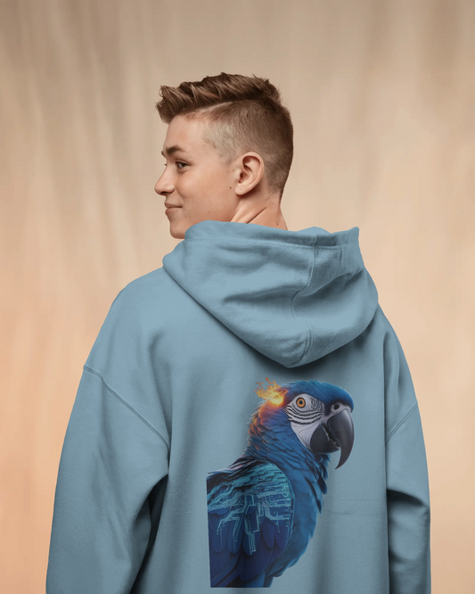 Oversized Hoodie – Blue Parrot Freedom Edition