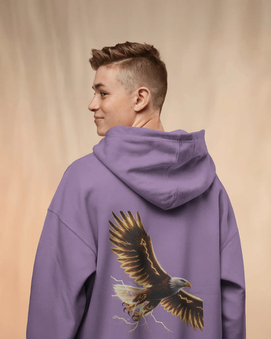 Oversized Hoodie – Black Eagle Lightning Edition