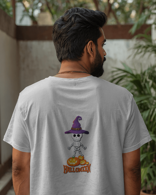 Spooky Chic in Ultra-Smooth Comfort – Halloween Skeleton Tee