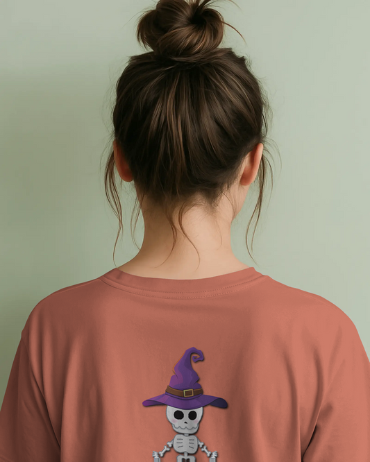 Spooky Chic in Ultra-Smooth Comfort – Halloween Skeleton Tee