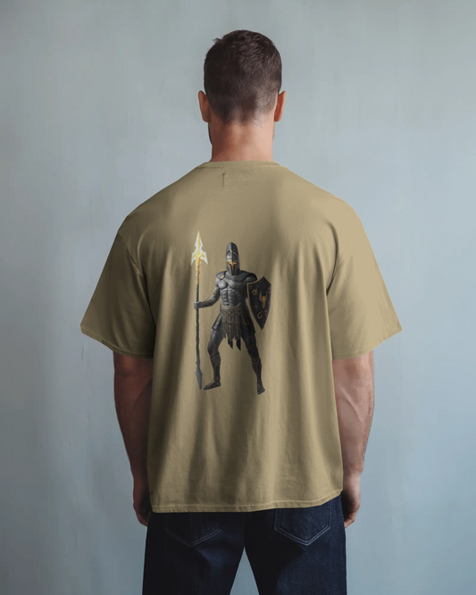 Fearless Strength in Oversized Comfort – Winged Knight Tee