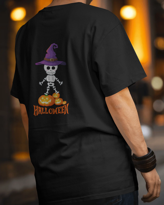 Spooky Chic in Ultra-Smooth Comfort – Halloween Skeleton Tee