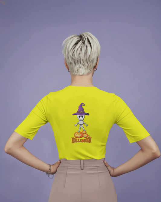 Spooky Chic in Ultra-Smooth Comfort – Halloween Skeleton Tee