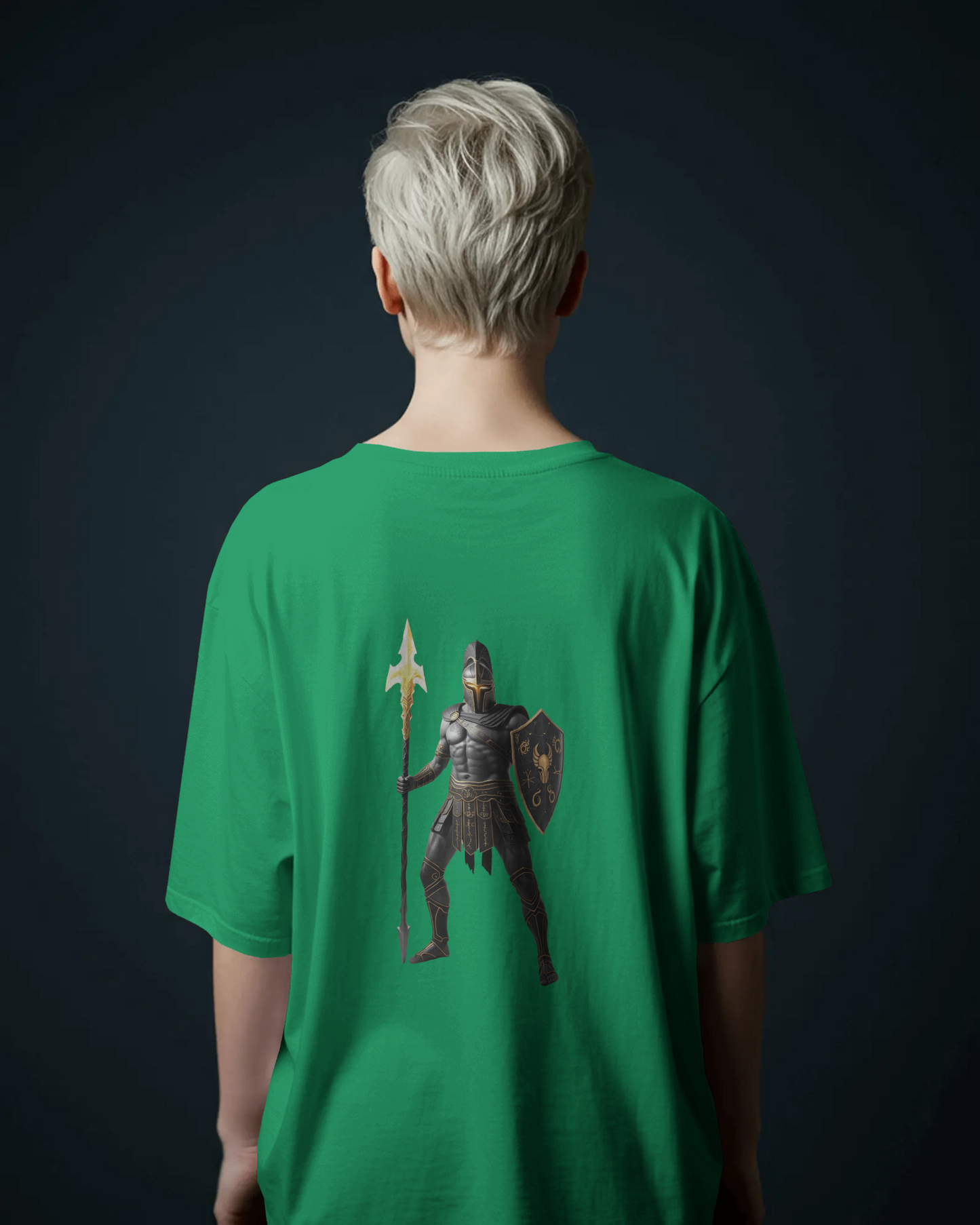 Fearless Strength in Oversized Comfort – Winged Knight Tee